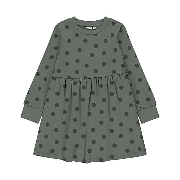 name it Sweatkleid NKFVILUBA DOTS in agave green