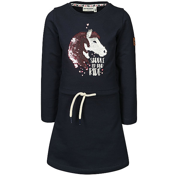 Salt & Pepper Sweatkleid RIDE mit Wendepailletten in navy