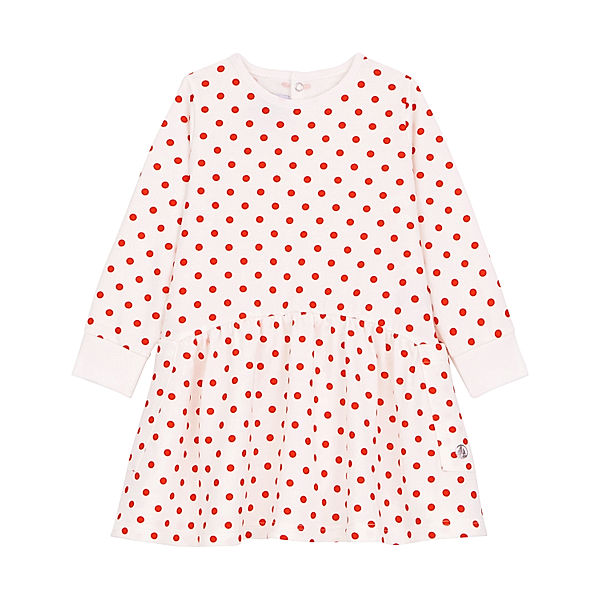 Petit Bateau Sweatkleid TEA in marshmallow/carotte