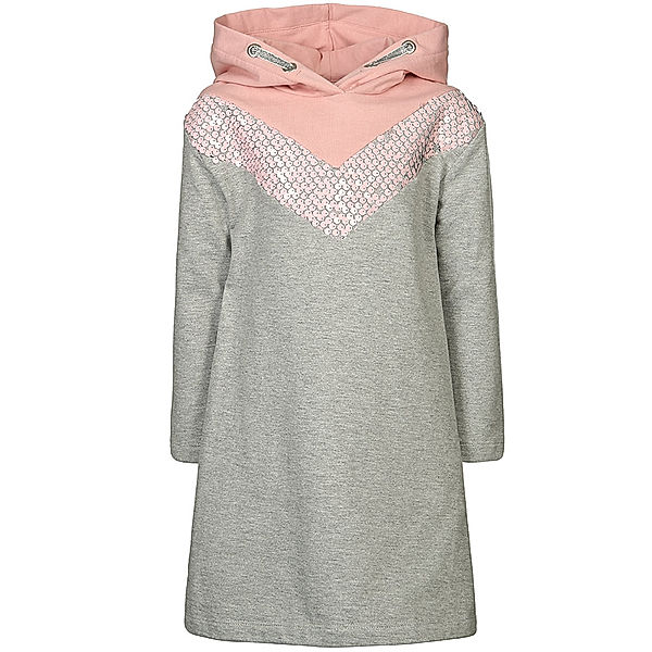 happy girls Sweatkleid WINTER mit Kapuze in grau/rosa