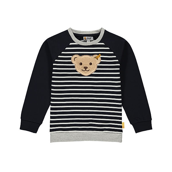 Steiff Sweatshirt AIRPLANE BEAR MINI gestreift in navy