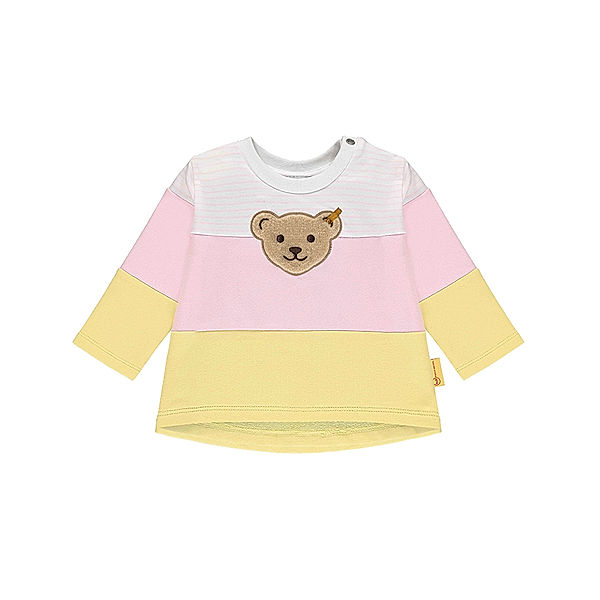 Steiff Sweatshirt BABY – HELLO SUMMER GIRL in rosa/gelb