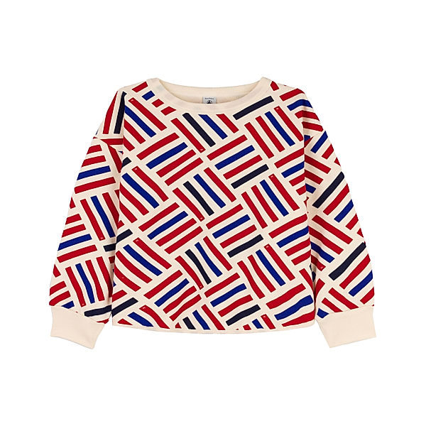 Petit Bateau Sweatshirt BANDE AOP in avalanche/multi