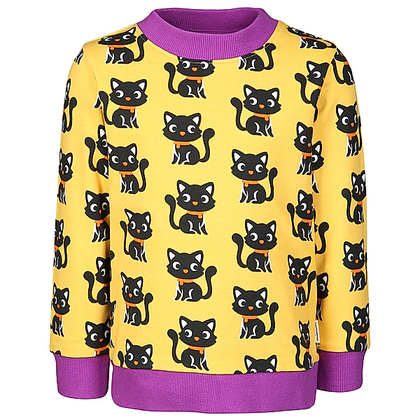 Maxomorra Sweatshirt CAT in gelb