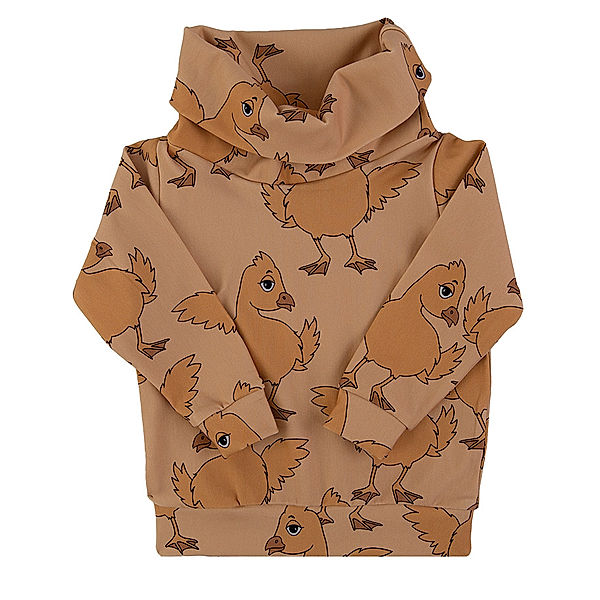 Dear Sophie Sweatshirt CHICKEN mit weitem Kragen in gelb