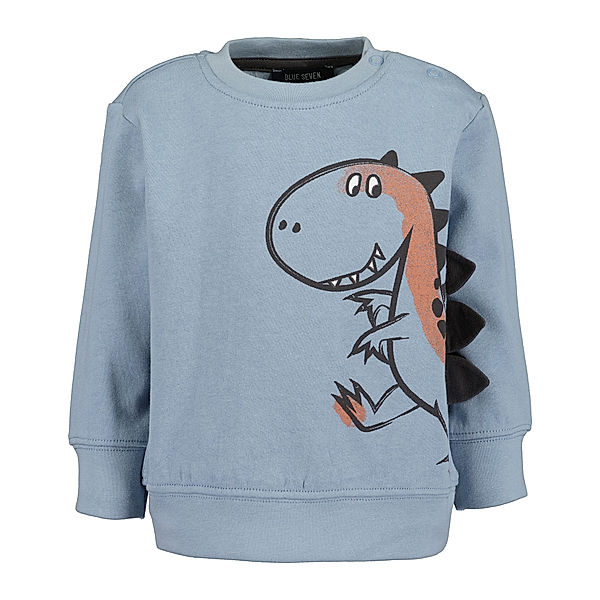 BLUE SEVEN Sweatshirt CUTE DINO in mittelblau