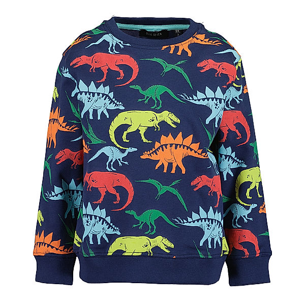 BLUE SEVEN Sweatshirt DINO PARTY in dunkelblau