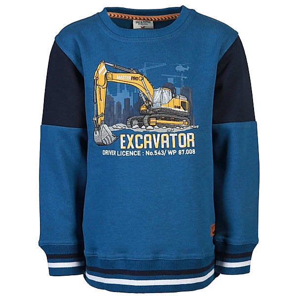 Salt & Pepper Sweatshirt EXCAVATOR in vintage blue
