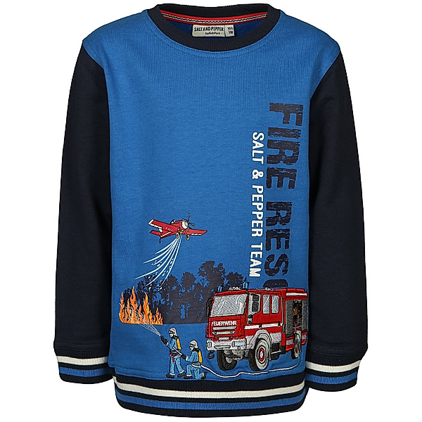 Salt & Pepper Sweatshirt FIRE RESCUE in royal blue