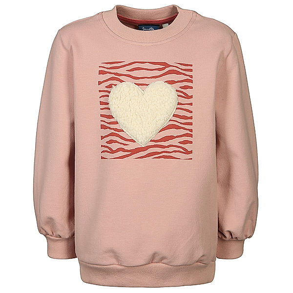 Sanetta Sweatshirt FLAUSCHIGES HERZ lang in pale rose