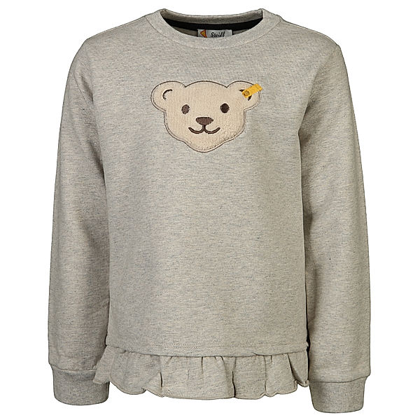 Steiff Sweatshirt FLYING AWAY MINI GIRL in soft grey melange