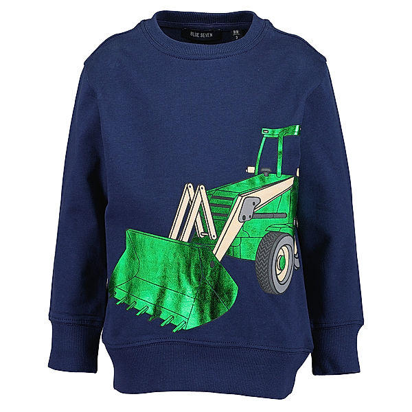 BLUE SEVEN Sweatshirt GREEN TRACTOR in dunkelblau