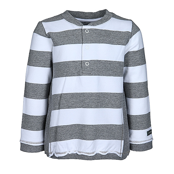 bellybutton Sweatshirt HOME gestreift in grau/weiß