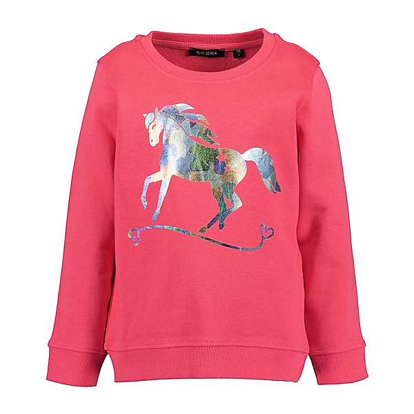BLUE SEVEN Sweatshirt HORSE mit Foliendruck in pink