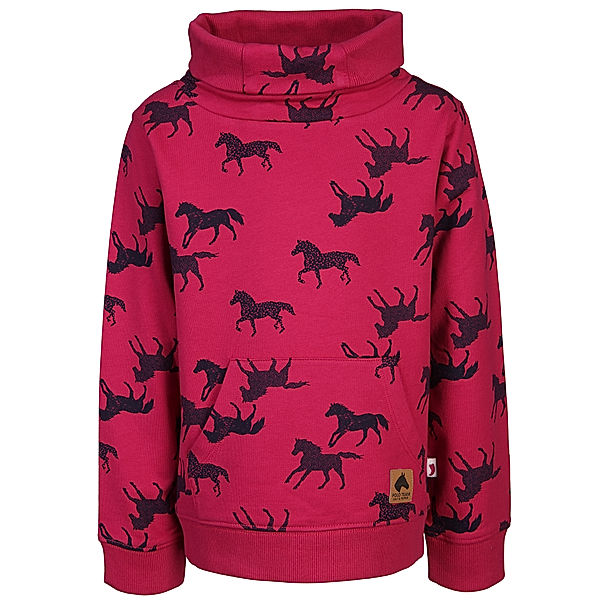 Salt & Pepper Sweatshirt HORSE RIDE in berry