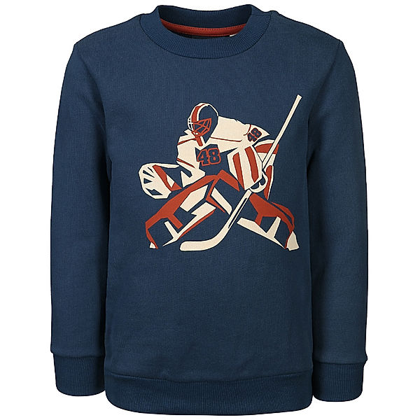 Sanetta Sweatshirt ICE HOCKEY PLAYER in true navy