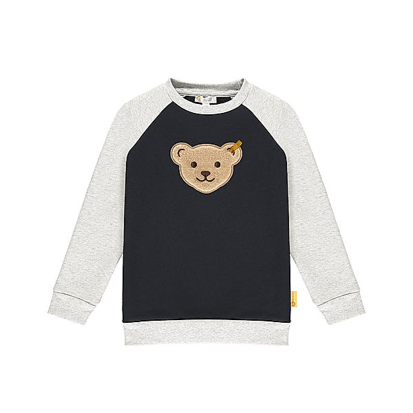 Steiff Sweatshirt INDI BEAR MINI in navy/grey melange