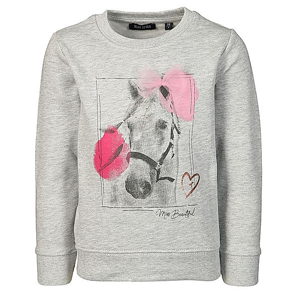 BLUE SEVEN Sweatshirt MISS BEAUTIFUL meliert in grau