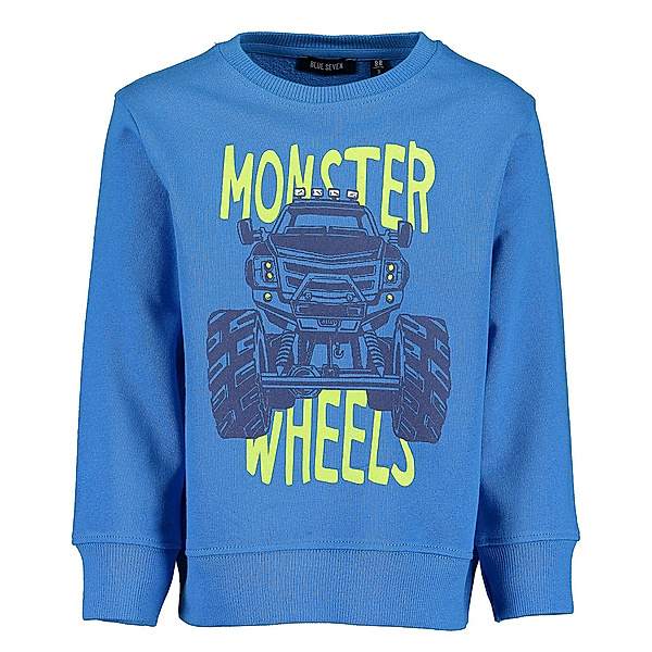 BLUE SEVEN Sweatshirt MONSTER WHEELS in cyan