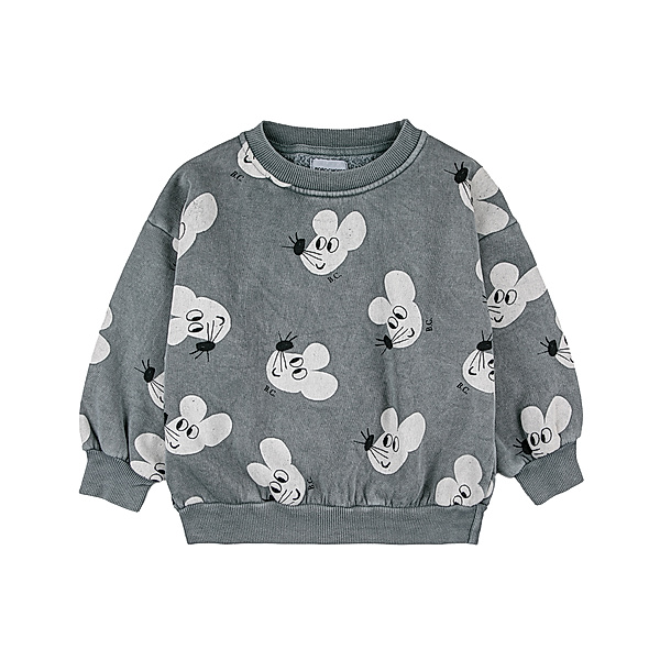 Bobo Choses Sweatshirt MOUSE ALL OVER in grau