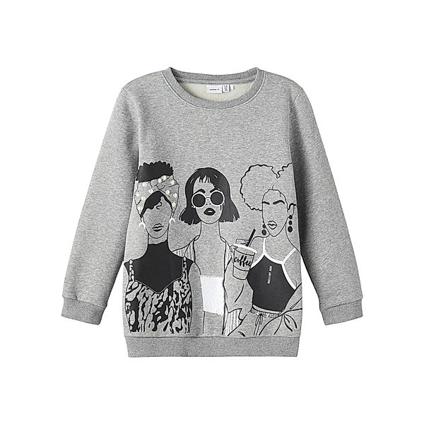 name it Sweatshirt NKFNAGIRL in grey melange