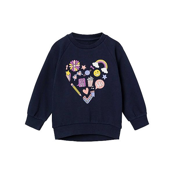 name it Sweatshirt NMFVENUS BIG HEART in dark sapphire