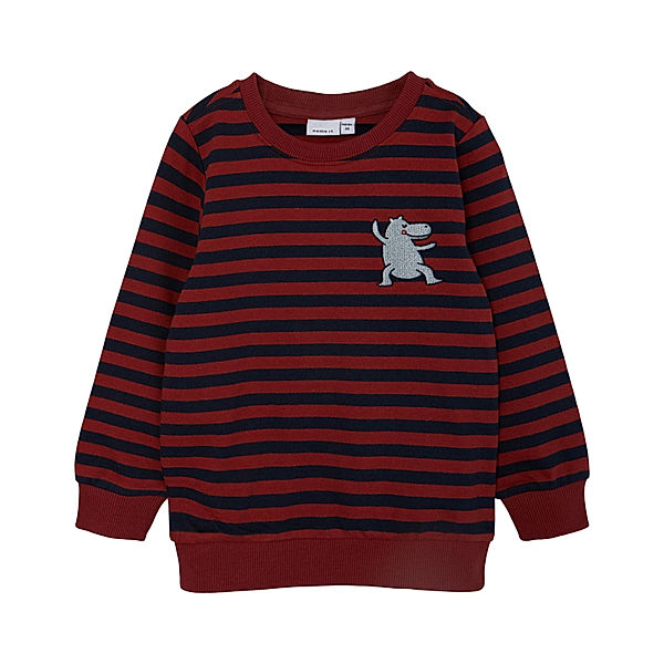 name it Sweatshirt NMMRANANHIPPO gestreift in rosewood