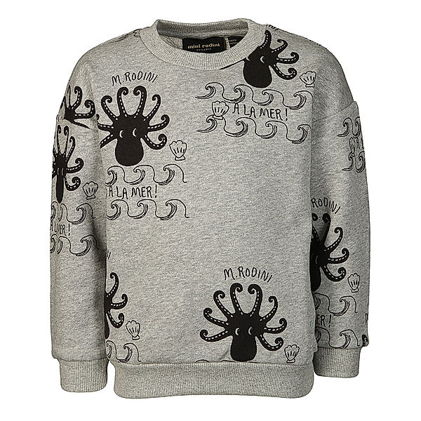 mini rodini Sweatshirt OCTOPUS in grau melange