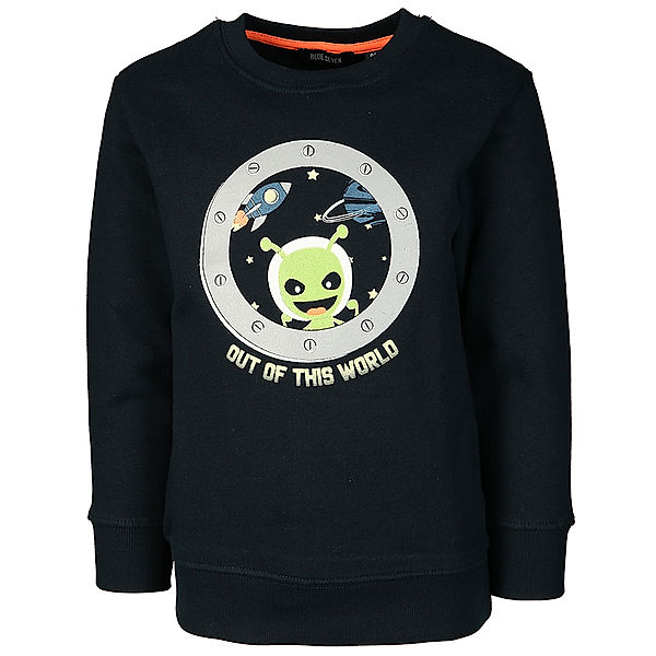 BLUE SEVEN Sweatshirt OUT OF THIS WORLD – GLOW IN THE DARK in dunkelblau