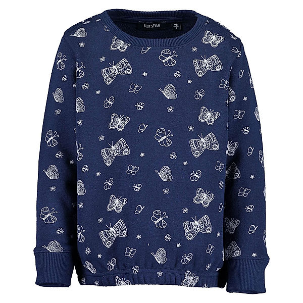 BLUE SEVEN Sweatshirt PAPILIO AOP in ultramarin