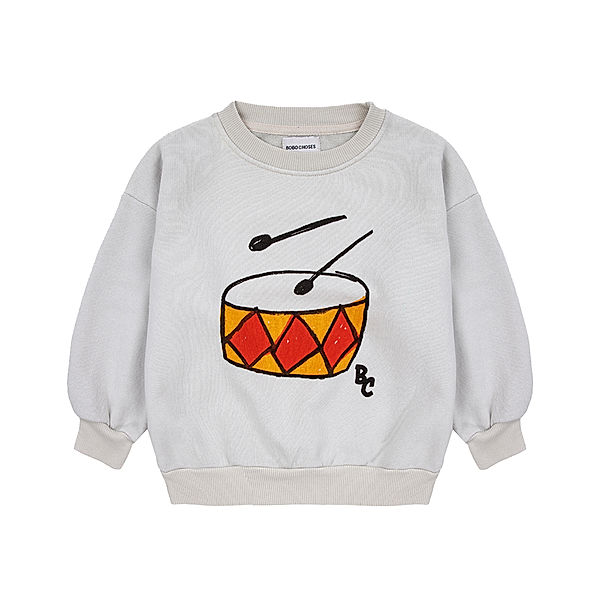 Bobo Choses Sweatshirt PLAY THE DRUM in beige