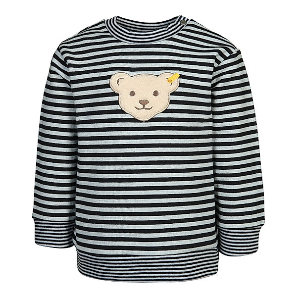 Steiff Sweatshirt POLAR BEAR gestreift in airy blue