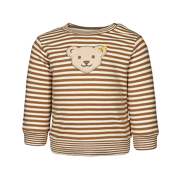 Steiff Sweatshirt POLAR BEAR gestreift in brown