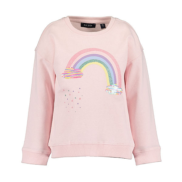 BLUE SEVEN Sweatshirt RAINBOW in rosa