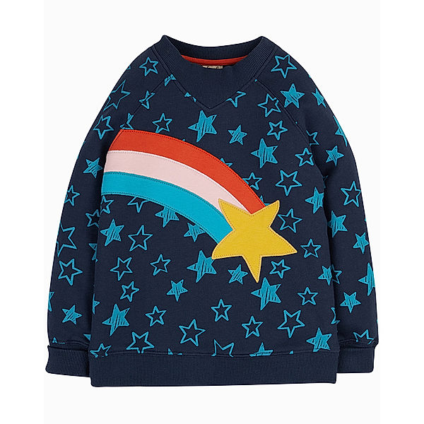 frugi Sweatshirt RAINBOWSTARS in blau