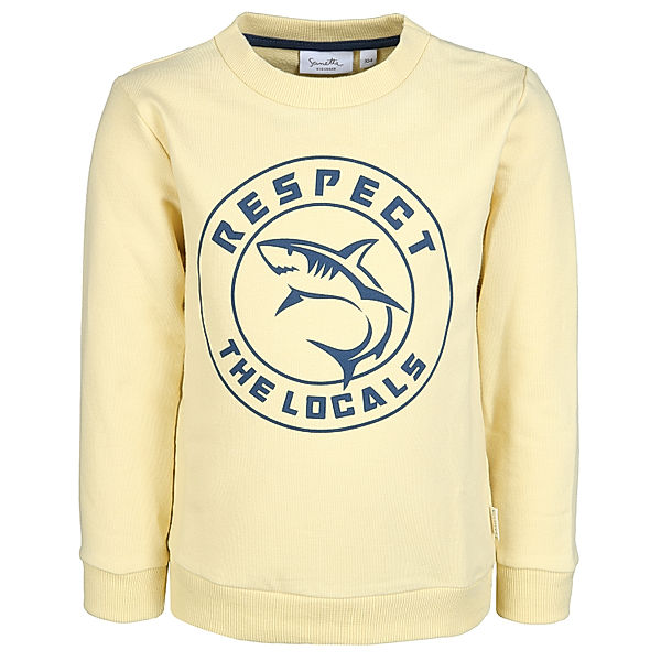 Sanetta Sweatshirt RESPECT THE LOCALS in yellow blush