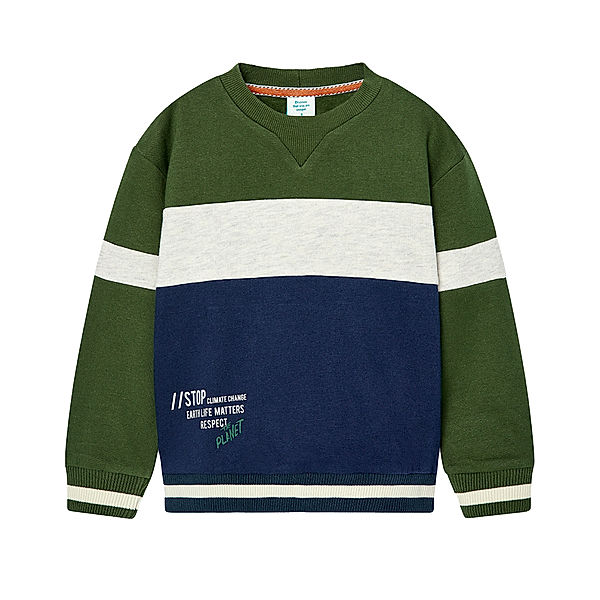 Boboli Sweatshirt RESPECT THE PLANET in grün