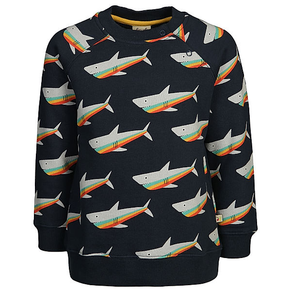 frugi Sweatshirt REX - RAINBOW SHARK in indigo