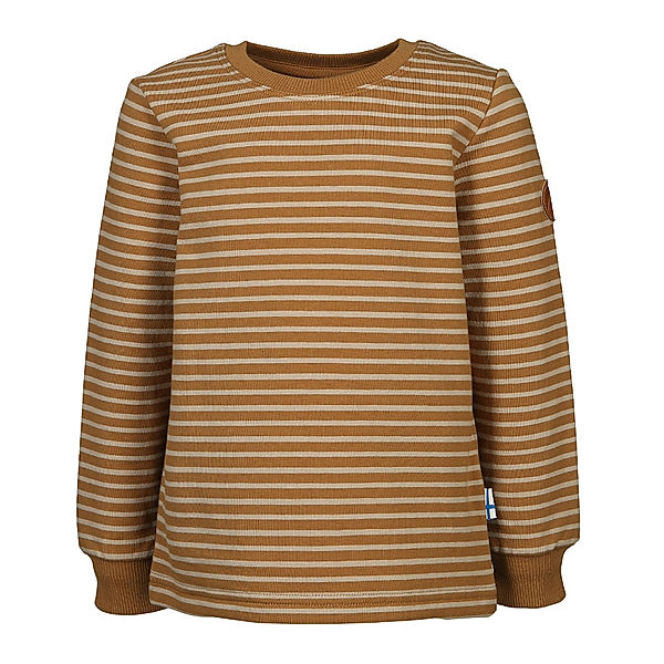 finkid Sweatshirt RIVI gestreift in cinnamon/pebble