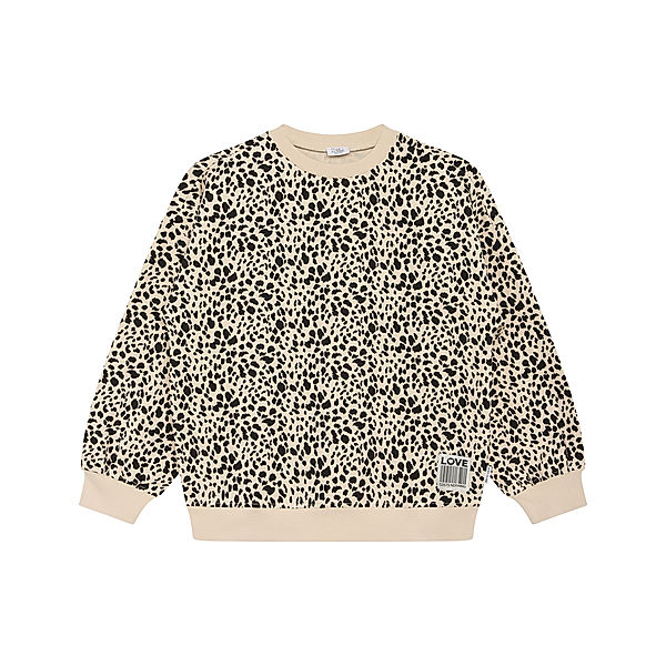 Hust & Claire Sweatshirt SAJA LEOPRINT in licorice