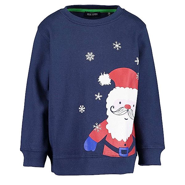 BLUE SEVEN Sweatshirt SANTA in dunkelblau