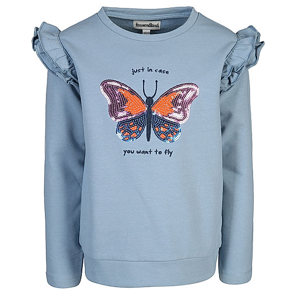 tausendkind collection Sweatshirt SCHMETTERLING in mittelblau