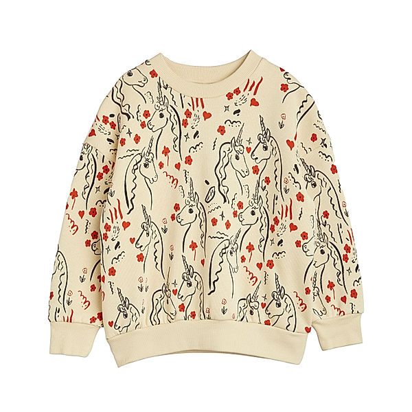 mini rodini Sweatshirt SCOTTISH UNICORN AOP in yellow