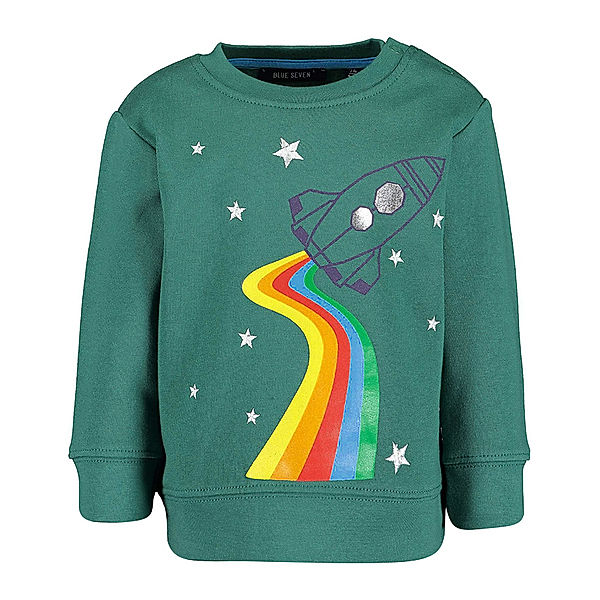 BLUE SEVEN Sweatshirt SPACE BLAST – SPACESHIP in grün