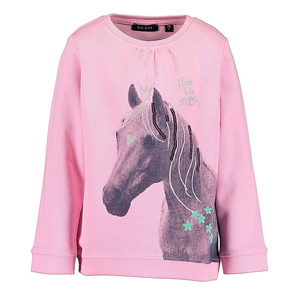 BLUE SEVEN Sweatshirt STAR HORSE in azalee