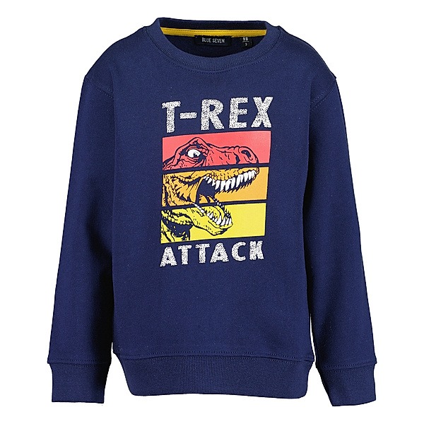 BLUE SEVEN Sweatshirt T-REX ATTACK in ultramarin