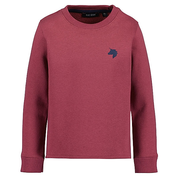 BLUE SEVEN Sweatshirt UNICORN LOGO in weinrot