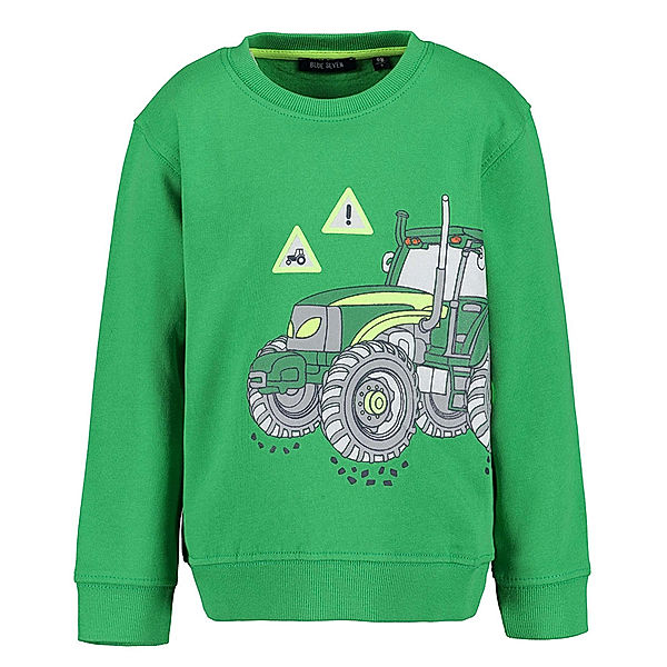 BLUE SEVEN Sweatshirt VEHICLES – TRACTOR in grün