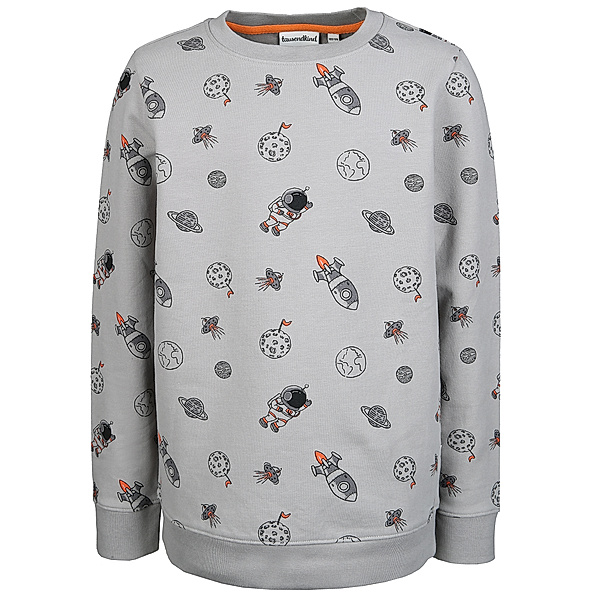 tausendkind collection Sweatshirt WELTALL gemustert in grau