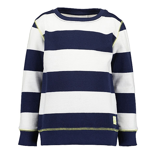 BLUE SEVEN Sweatshirt WIDE STRIPES in ultramarin/weiß